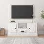 Mueble de TV madera contrachapada blanco brillo 100x35,5x45 cm en Muebles TV | Comprar online en Foru.es