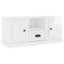 Mueble de TV madera contrachapada blanco brillo 100x35,5x45 cm en Muebles TV | Comprar online en Foru.es