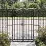 Black wrought iron garden gate 121x8x150 cm by vidaXL, garden gates - Ref: Foro24-363432, Price: 152,33 €, Discount: %