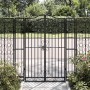 Puerta de jardín de hierro forjado negro 121x8x150 cm de vidaXL, Puertas de jardín - Ref: Foro24-363432, Precio: 154,88 €, De...