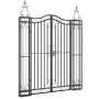 Black wrought iron garden gate 121x8x150 cm by vidaXL, garden gates - Ref: Foro24-363432, Price: 152,33 €, Discount: %