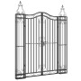 Puerta de jardín de hierro forjado negro 121x8x150 cm de vidaXL, Puertas de jardín - Ref: Foro24-363432, Precio: 154,88 €, De...