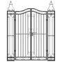 Black wrought iron garden gate 121x8x150 cm by vidaXL, garden gates - Ref: Foro24-363432, Price: 152,33 €, Discount: %