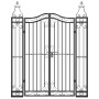 Puerta de jardín de hierro forjado negro 121x8x150 cm de vidaXL, Puertas de jardín - Ref: Foro24-363432, Precio: 154,88 €, De...