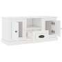 Mueble de TV madera contrachapada blanco brillo 100x35,5x45 cm en Muebles TV | Comprar online en Foru.es