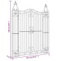 Puerta de jardín de hierro forjado negro 121x8x150 cm de vidaXL, Puertas de jardín - Ref: Foro24-363432, Precio: 154,88 €, De...