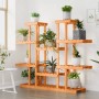 Soporte para flores de madera maciza abeto 110x25x110,5 cm de vidaXL, Soportes para macetas - Ref: Foro24-362858, Precio: 62,...