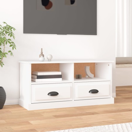 Mueble para TV madera contrachapada blanco 93x35,5x45 cm en Muebles TV | Comprar online en Foru.es