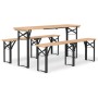Mesa y bancos plegables de bar 3 piezas madera maciza de abeto de vidaXL, Conjuntos de jardín - Ref: Foro24-363113, Precio: 2...