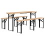 Mesa y bancos plegables de bar 3 piezas madera maciza de abeto de vidaXL, Conjuntos de jardín - Ref: Foro24-363113, Precio: 2...