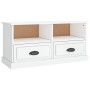 Mueble de TV madera contrachapada blanco brillo 93x35,5x45 cm en Muebles TV | Comprar online en Foru.es