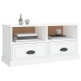 Mueble de TV madera contrachapada blanco brillo 93x35,5x45 cm en Muebles TV | Comprar online en Foru.es