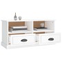 Mueble de TV madera contrachapada blanco brillo 93x35,5x45 cm en Muebles TV | Comprar online en Foru.es
