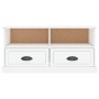 Mueble de TV madera contrachapada blanco brillo 93x35,5x45 cm en Muebles TV | Comprar online en Foru.es