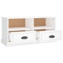 Mueble de TV madera contrachapada blanco brillo 93x35,5x45 cm en Muebles TV | Comprar online en Foru.es