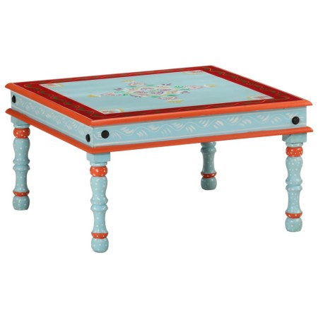 Mesa de centro madera maciza de mango azul pintada a mano de vidaXL, Mesas de centro - Ref: Foro24-353763, Precio: 68,49 €, D...