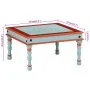 Mesa de centro madera maciza de mango azul pintada a mano de vidaXL, Mesas de centro - Ref: Foro24-353763, Precio: 64,60 €, D...
