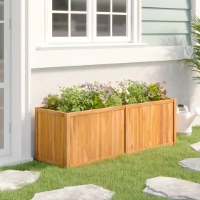 Arriate de madera maciza de teca 150x50x50 cm de vidaXL, Maceteros y jardineras - Ref: Foro24-362663, Precio: 201,13 €, Descu...