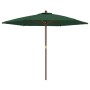 Sombrilla de jardín con poste de madera verde 299x240 cm de vidaXL, Sombrillas - Ref: Foro24-363168, Precio: 86,39 €, Descuen...