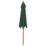 Sombrilla de jardín con poste de madera verde 299x240 cm de vidaXL, Sombrillas - Ref: Foro24-363168, Precio: 86,39 €, Descuen...