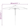 Sombrilla de jardín con poste de madera verde 299x240 cm de vidaXL, Sombrillas - Ref: Foro24-363168, Precio: 86,39 €, Descuen...