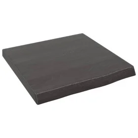 Estante pared madera roble tratada marrón oscuro 40x40x(2-4) cm de vidaXL, Estantes y estanterías - Ref: Foro24-363750, Preci...