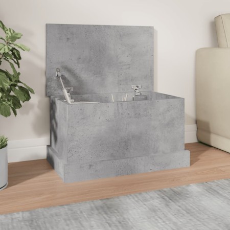 Baúl almacenaje madera contrachapada gris hormigón 50x30x28 cm en Baúles de almacenamiento | Comprar online en Foru.es