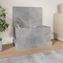 Baúl almacenaje madera contrachapada gris hormigón 50x30x28 cm en Baúles de almacenamiento | Comprar online en Foru.es