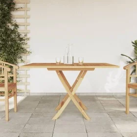 Folding solid teak wood garden table 110x110x75 cm by vidaXL, Garden tables - Ref: Foro24-362616, Price: 141,47 €, Discount: %