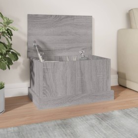 Baúl almacenaje madera contrachapada gris sonoma 50x30x28 cm en Baúles de almacenamiento | Comprar online en Foru.es