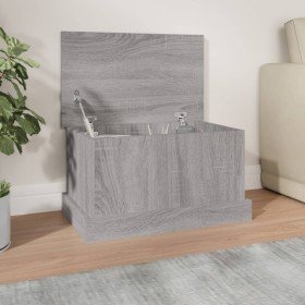 Baúl almacenaje madera contrachapada gris sonoma 50x30x28 cm en Baúles de almacenamiento | Comprar online en Foru.es