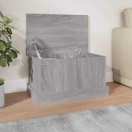 Baúl almacenaje madera contrachapada gris sonoma 50x30x28 cm en Baúles de almacenamiento | Comprar online en Foru.es