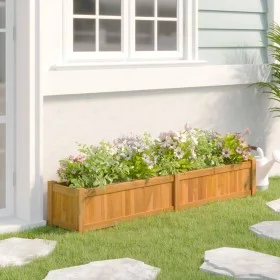 Arriate de madera maciza de teca 150x30x25 cm de vidaXL, Maceteros y jardineras - Ref: Foro24-362659, Precio: 125,30 €, Descu...