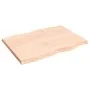 Tablero de mesa madera maciza borde natural 80x60x(2-4) cm de vidaXL, Tableros para mesas - Ref: Foro24-363879, Precio: 68,89...