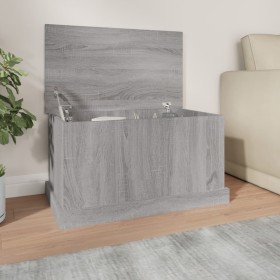Baúl almacenaje madera contrachapada gris sonoma 70x40x38 cm en Baúles de almacenamiento | Comprar online en Foru.es