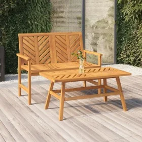 Juego de muebles de jardín 2 piezas madera maciza acacia de vidaXL, Bancos de jardín - Ref: Foro24-362235, Precio: 157,00 €, ...