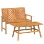Juego de muebles de jardín 2 piezas madera maciza acacia de vidaXL, Bancos de jardín - Ref: Foro24-362235, Precio: 158,93 €, ...