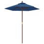 Sombrilla de jardín con poste de madera azul celeste 196x231 cm de vidaXL, Sombrillas - Ref: Foro24-363166, Precio: 55,66 €, ...