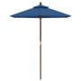 Sombrilla de jardín con poste de madera azul celeste 196x231 cm de vidaXL, Sombrillas - Ref: Foro24-363166, Precio: 55,66 €, ...