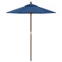 Sombrilla de jardín con poste de madera azul celeste 196x231 cm de vidaXL, Sombrillas - Ref: Foro24-363166, Precio: 55,66 €, ...