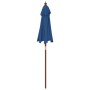 Sombrilla de jardín con poste de madera azul celeste 196x231 cm de vidaXL, Sombrillas - Ref: Foro24-363166, Precio: 55,66 €, ...