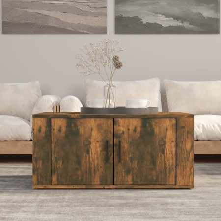 Mesa de centro madera contrachapada roble ahumado 80x50x36 cm en Mesas de centro | Comprar online en Foru.es