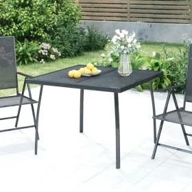 Anthrazitgrauer Gartentisch aus Stahlgewebe 100x100x72 cm von vidaXL, Gartentische - Ref: Foro24-362732, Preis: 104,89 €, Rab...