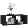 Mesa de centro madera contrachapada negro 100x50x36 cm en Mesas de centro | Comprar online en Foru.es