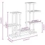 Soporte para flores madera maciza abeto 95x25x96 cm de vidaXL, Soportes para macetas - Ref: Foro24-362861, Precio: 53,92 €, D...