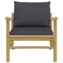 Bamboo garden chairs, 2 units, with dark gray cushions. by vidaXL, Modular outdoor sofas - Ref: Foro24-363466, Price: 234,97 ...