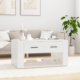 Mesa de centro madera contrachapada blanca 80x50x40 cm en Mesas de centro | Comprar online en Foru.es