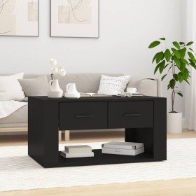 Mesa de centro madera contrachapada negro 80x50x40 cm en Mesas de centro | Comprar online en Foru.es