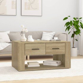 Mesa de centro madera contrachapada roble Sonoma 80x50x40 cm en Mesas de centro | Comprar online en Foru.es