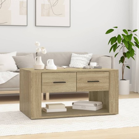 Mesa de centro madera contrachapada roble Sonoma 80x50x40 cm en Mesas de centro | Comprar online en Foru.es